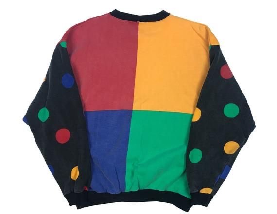 clowncore rainbow sweatshirt