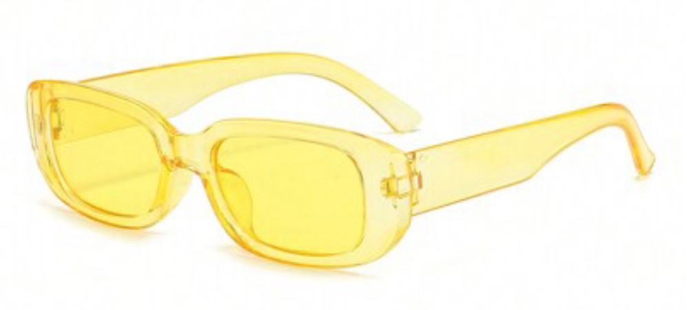 yellow square glasses