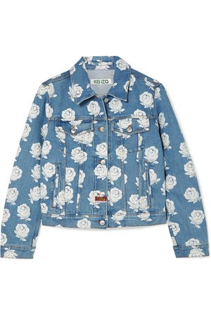 KENZO | Floral-print denim jacket | NET-A-PORTER.COM