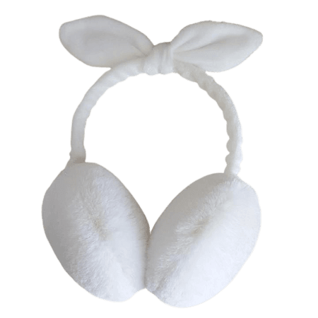 White Bunny Ears Earmuff