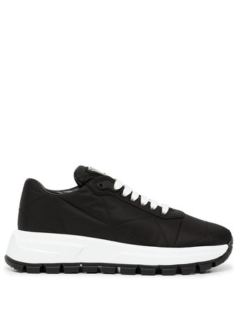 Shop Prada quilted platform sneakers with Express Delivery - FARFETCH