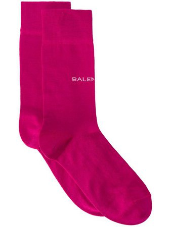 Balenciaga Pink Logo Socks - Farfetch