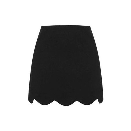 TOPSHOP Petite Scallop Hem Mini Skirt