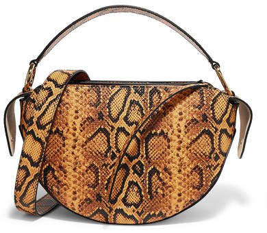 Yara Snake-effect Leather Shoulder Bag - Snake print