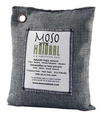 Amazon.com: Moso Natural Air Purifying Bag 500-Grams. Natural Odor Eliminator. Fragrance Free, Chemical Free, Odor Absorber. Captures and Eliminates Odors. Charcoal Color: Home & Kitchen