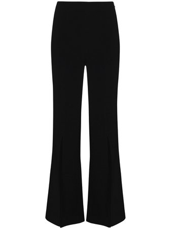 Shop black Roland Mouret Parkgate slit flared trousers with Express Delivery - Farfetch
