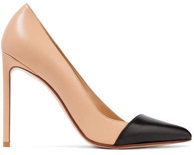Two-tone Leather Pumps - Sand