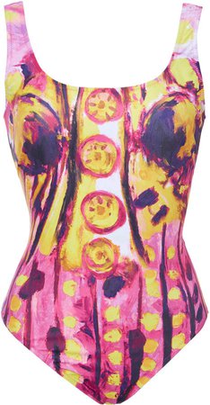 Moschino Printed Swimsuit Size: 38