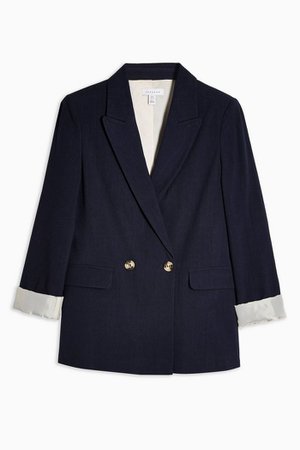 Navy Double Breasted Jacket | Topshop navy