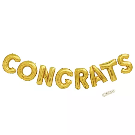 Congrats Script Foil Balloon Gold - Spritz™ : Target