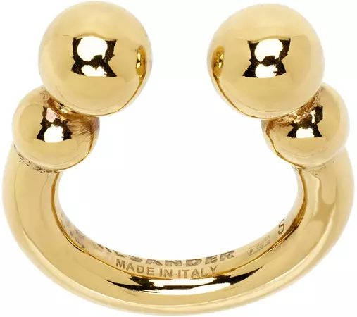 Jil Sander: Gold Sphere Ring | SSENSE