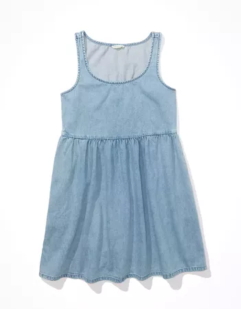 AE Denim Babydoll Dress blue