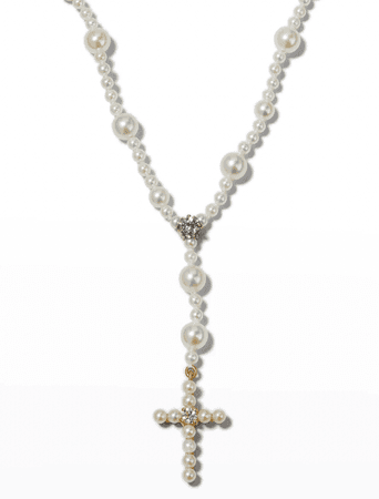 Pearl cross necklace