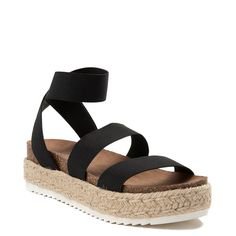 Sandals Black Beige Flat Summer
