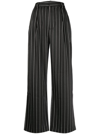 b+ab Striped wide-leg Trousers - Farfetch