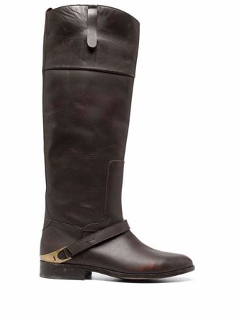 Golden Goose knee-length leather boots - FARFETCH