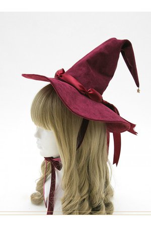 Lolita Witch Hat Halloween Witch Gothic Lolita Hat - Sololita