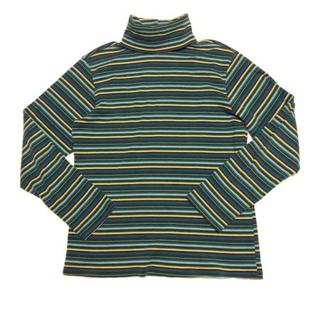 90s vintage striped turtleneck knit long sleeve shirt. Super - Depop