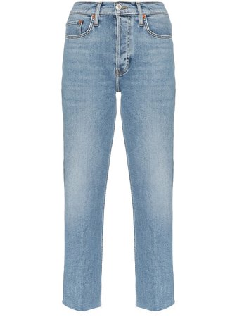 RE/DONE Stovepipe denim cropped jeans
