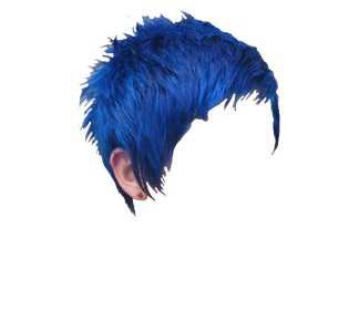 blue pixie cut