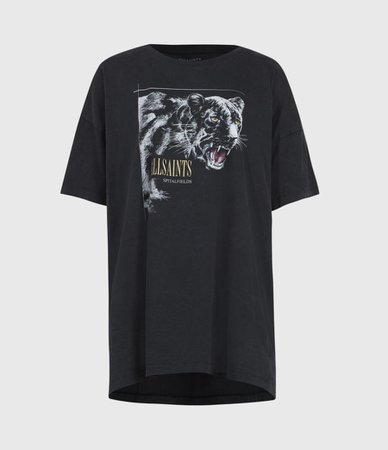 ALLSAINTS US: Womens Panthera Cori T-Shirt (black)