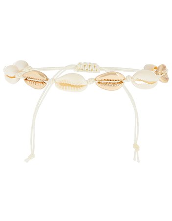 Sandy Metal Shell Anklet | Cream | One Size | 8844071500 | Accessorize