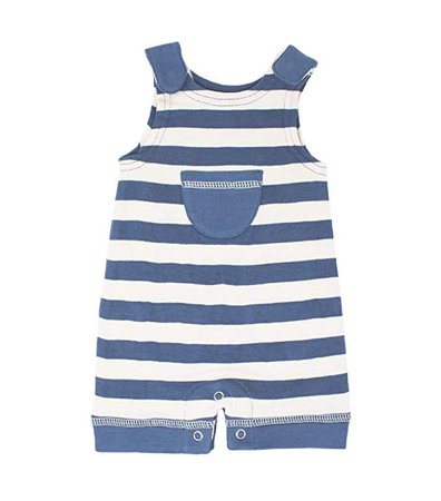 Amazon.com: L'ovedbaby Unisex-Baby 100% Organic Cotton Sleeveless Romper (Slate/Beige Stripe, 12-18 Months): Clothing