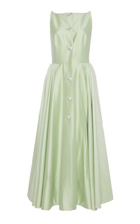 ALESSANDRA RICH Sleeveless Cotton-Blend Gown