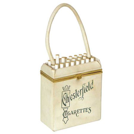 Anne-Marie Chesterfield Cigarettes Handbag at 1stdibs