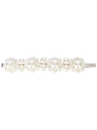 White Simone Rocha pearl embellished hairclip - Farfetch