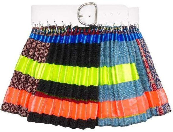 Chopova Lowena striped full mini skirt