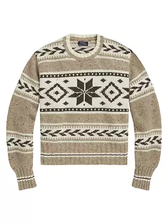 Shop Polo Ralph Lauren Fair Isle Crewneck Sweater | Saks Fifth Avenue
