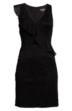 Sam Edelman Ruffle Detail Lace Sheath Dress | Nordstrom