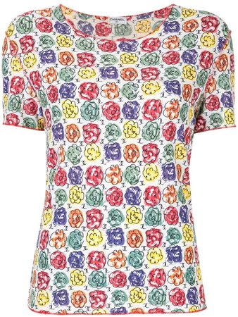 PRE-OWNED floral print T-shirt