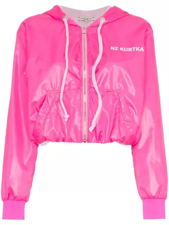 Natasha Zinko pink nylon zip front jacket