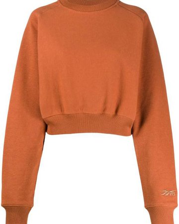 crop orange sweatshirt
