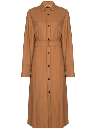 Shop brown Joseph Dicha mid-length shirt dress with Express Delivery - Farfetch