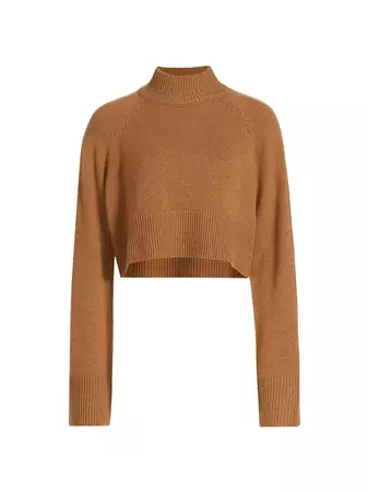 Shop Reformation Garrett Cashmere Cropped Turtleneck Sweater | Saks Fifth Avenue