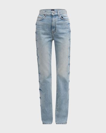 Khaite Danielle Studded Jeans | Neiman Marcus