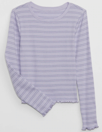 purple stripe long sleeve shirt