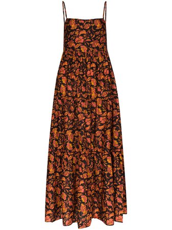 Matteau Tiered Paisley-Print Cotton Maxi Dress Ss20 | Farfetch.com