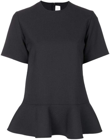 Victoria short-sleeve peplum blouse