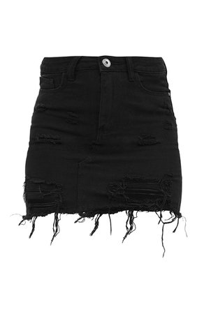 Khaki Distressed Rip Denim Mini Skirt | Denim | PrettyLittleThing