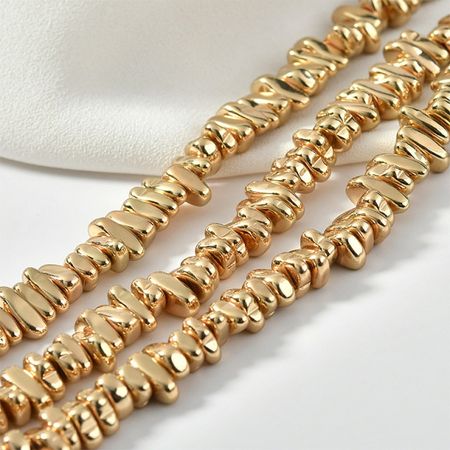 Natural Matte KC Gold Plated Hematite Stone Irregular Gravel Loose Spacer Beads for Jewelry Making DIY Beaded Bracelet 15''|Beads| - AliExpress