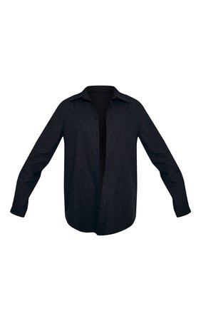 Dark Khaki Linen Feel Oversized Shirt | Tops | PrettyLittleThing USA