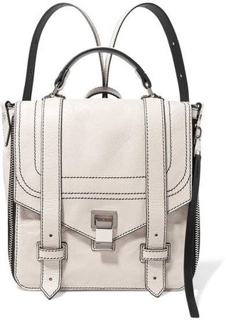 Ps1 Textured-leather Backpack - Cream