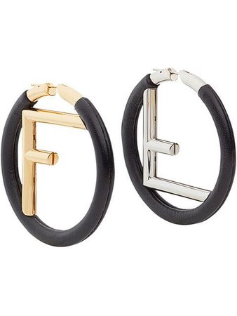 Fendi logo hoop earrings $590 - Shop SS19 Online - Fast Delivery, Price