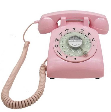 pink vintage phone