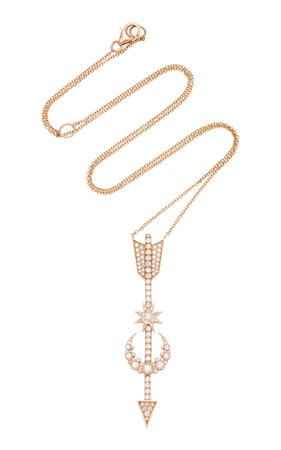 Arrow And Star 18K Rose Gold Diamond Necklace by Colette Jewelry | Moda Operandi