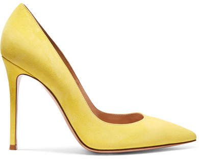 105 Suede Pumps - Yellow